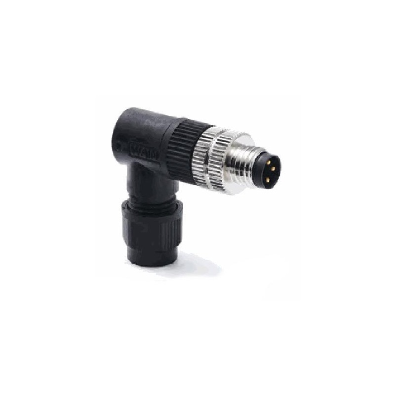Connecteur mâle M8, 4 pol.,   IP67, 4A, non-blindé